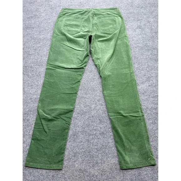 J.McLaughlin Womens Green Corduroy Slim Straight Leg Pants Size 10 - Picture 6 of 8